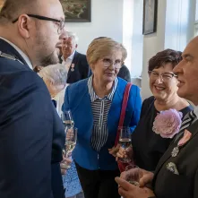 Okazja do rozmowy jubilatów z prezydentem Torunia