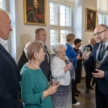 Okazja do rozmowy jubilatów z prezydentem Torunia