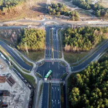 Prace na skrzyżowaniu ulic Grudziądzkiej i Strobanda