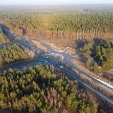 Prace na skrzyżowaniu ulic Grudziądzkiej i Strobanda