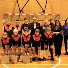 Spotkanie prezydenta Pawła Gulewskiego z finalistami turnieju "Z orlika na stadion"