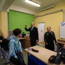 Spotkanie prezydenta Pawła Gulewskiego z finalistami turnieju "Z orlika na stadion"