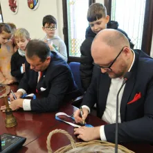Wizyta uczniów SP32 w Urzędzie Miasta Torunia