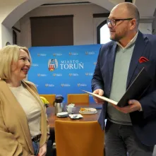 Prezydent Torunia i trenerka Gabrieli Dorota Sadowska