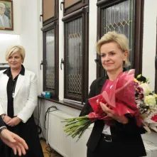 Skarbnik Miasta Aneta Pietrzak i dyrektor Wydziału Budżetu Beata Łuczak