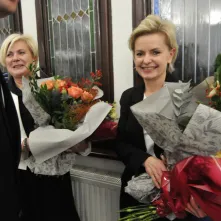 Skarbnik Miasta Aneta Pietrzak i dyrektor Wydziału Budżetu Beata Łuczak
