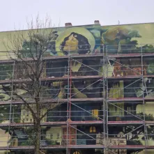 Mural "Piecza toruńska" - prace, 1.12.2024 r.