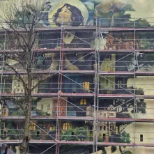 Mural "Piecza toruńska" - prace, 1.12.2024 r.