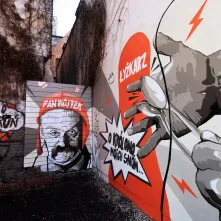Legendy toruńskiej starówki na muralu