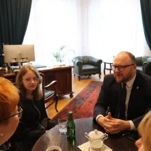 Spotkanie Prezydenta Gulewskiego z bohaterką