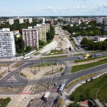 W Toruniu trwa budowa fragmentu Trasy Staromostowej w rejonie targowiska miejskiego.