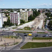 W Toruniu trwa budowa fragmentu Trasy Staromostowej w rejonie targowiska miejskiego.