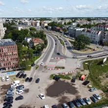 W Toruniu trwa budowa fragmentu Trasy Staromostowej w rejonie targowiska miejskiego.