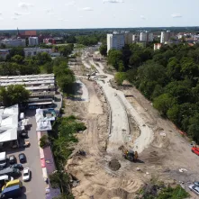 W Toruniu trwa budowa fragmentu Trasy Staromostowej w rejonie targowiska miejskiego.