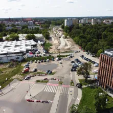 W Toruniu trwa budowa fragmentu Trasy Staromostowej w rejonie targowiska miejskiego.