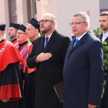 Uroczysta inauguracja roku akademickiego 2025/2026 - złożenie kwiatów