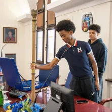  Młodzież z Filadelfii z wizytą w urzędzie