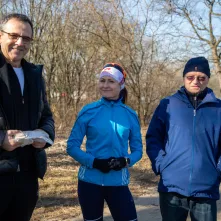 Międzypokoleniowy bieg w Parku Glazja