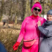 Międzypokoleniowy bieg w Parku Glazja