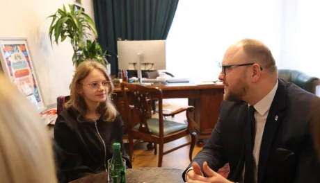 Spotkanie Prezydenta Gulewskiego z bohaterką
