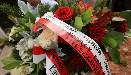 120. rocznica urodzin prof. Wilhelminy Iwanowskiej - złożenie kwiatów