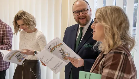 Z życzeniami dla mieszkańców i pracowników Domu Pomocy Społecznej w Toruniu