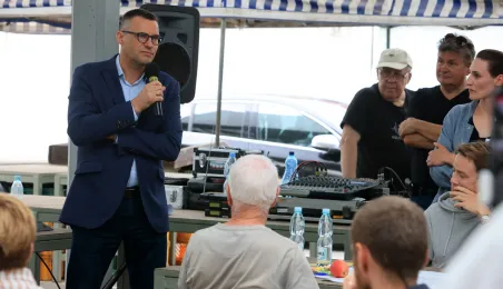 Spotkanie na targowisku miejskim