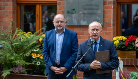 Marszałek Piotr Całbecki i wiceprezydent Torunia Rafał Pietrucień