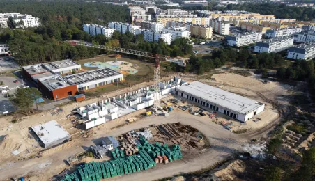 Osiedle Jar i budowa szkoły przy ul. Grasera z lotu ptaka, fot. Sławomir Kowalski