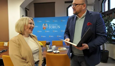 Prezydent Torunia i trenerka Gabrieli Dorota Sadowska