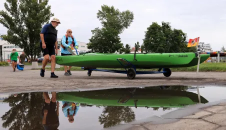 Kajakarze dopłynęli do Torunia, 7.08.2025 r.