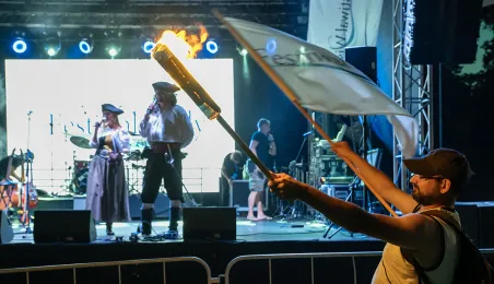 9. Festiwal Wisły - powitanie flisaków w Toruniu