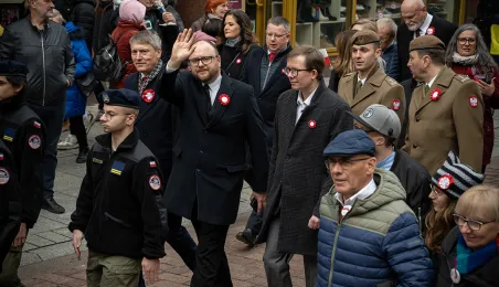 Uroczystości na Rynku Staromiejskim z okazji 107. rocznicy odzyskania niepodległości