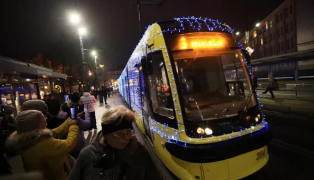 Pierwszy przejazd świątecznego tramwaju już za nami!