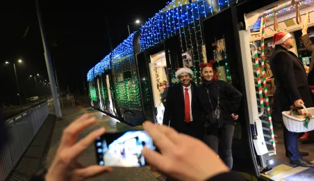 Pierwszy przejazd świątecznego tramwaju już za nami!