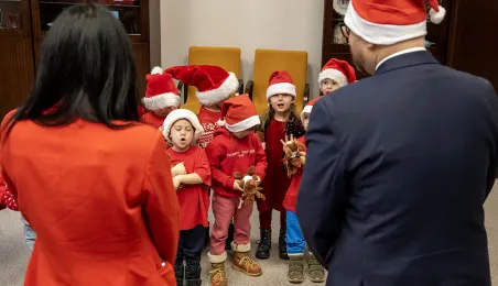 Przedszkolaki z PM1 z wizytą u prezydenta, 15.12.2025