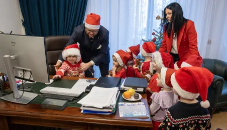 Przedszkolaki z PM1 z wizytą u prezydenta, 15.12.2025