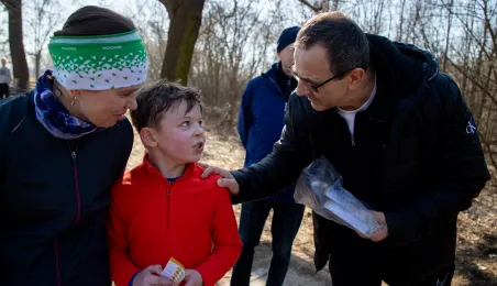 Międzypokoleniowy bieg w Parku Glazja