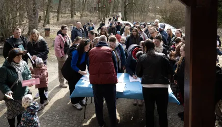 Leśne poszukiwanie pisanek na Barbarce