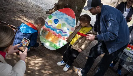 Leśne poszukiwanie pisanek na Barbarce