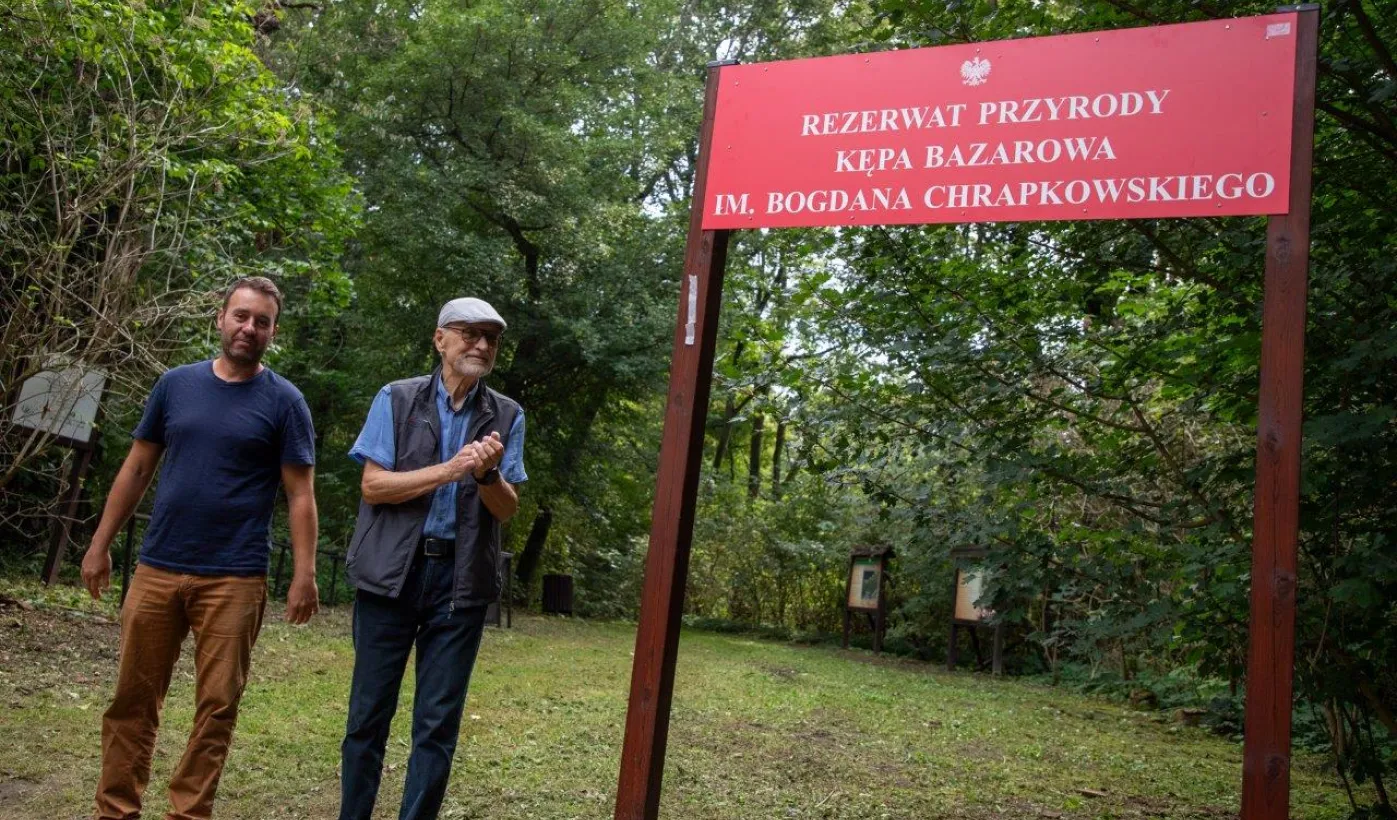 Odsłonięcie tablicy na Kępie Bazarowej