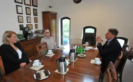 Spotkanie wiceprezydenta Adama Szponki z prof. Aleksandrem Wolszczanem