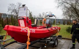 Łódź sonarowa do ratownictwa wodnego, zakupiona przy udziale GMT