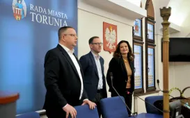 Przewodniczący RMT Łukasz Walkusz z radnymi 
