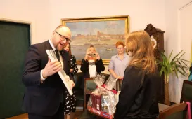 Spotkanie Prezydenta Gulewskiego z bohaterką