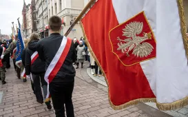 Uroczystości na Rynku Staromiejskim z okazji 107. rocznicy odzyskania niepodległości