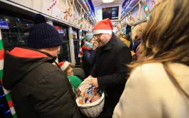 Pierwszy przejazd świątecznego tramwaju już za nami!