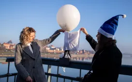 Anielski strażnik ruchu i zdrowia na moście, 19.12.2025