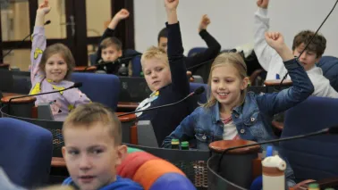 Wizyta uczniów SP32 w Urzędzie Miasta Torunia