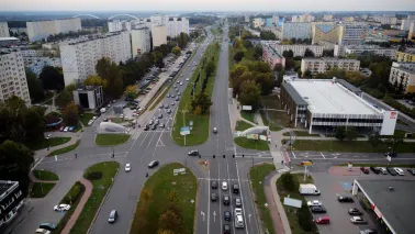 Szosa Lubicka - widok na przejście podziemne